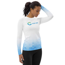 Charger l'image dans la galerie, Sous pull sport - Manches longues - Femme - Blanc et bleu dégradé(EU)
