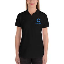 Load image into Gallery viewer, Women&#39;s &quot;Cerule Embroidered&quot; Polo - Black (EU)
