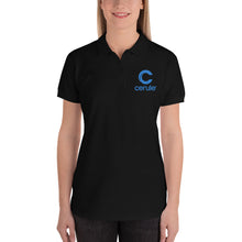 Load image into Gallery viewer, Women's "Cerule Embroidered" Polo - Black (EU)