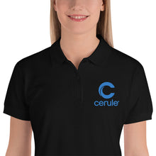 Load image into Gallery viewer, Women&#39;s &quot;Cerule Embroidered&quot; Polo - Black (EU)
