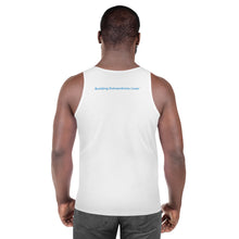 Load image into Gallery viewer, Men&#39;s &quot;Building White&quot; Tank Top (EU) (ENGLISH)
