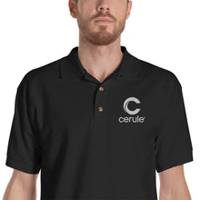 Load image into Gallery viewer, Men&#39;s &quot;Cerule Embroidered&quot; Polo - Black (EU)
